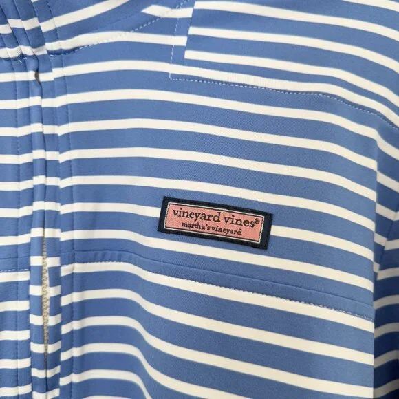 Women Vineyard Vines Striped Sankaty Shep Shirt in Light Blue Size Extra Large - Picture 6 of 11